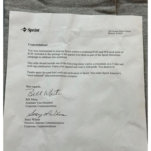 Vintage Sprint Sweater Mens XL Grey Pullover Sweatshirt USA Made Deadstock 90s - Picture 11 of 16